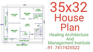 35X32 House Floor Plan | Floor Plan | Hami Institute