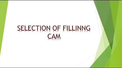 Selection of filling cam in compression machine