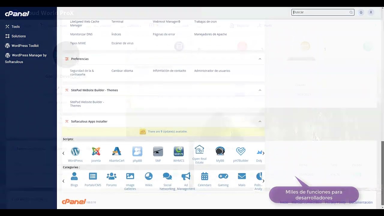 Acceder al panel de cloudworldprox 2022