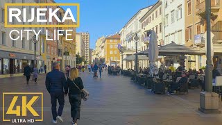 Walking Through the Streets of RIJEKA in 4K UHD - City Life of a Croatian Port City