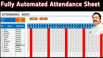 Automated Attendance and Salary Sheets in Excel #salery #attandance #payroll