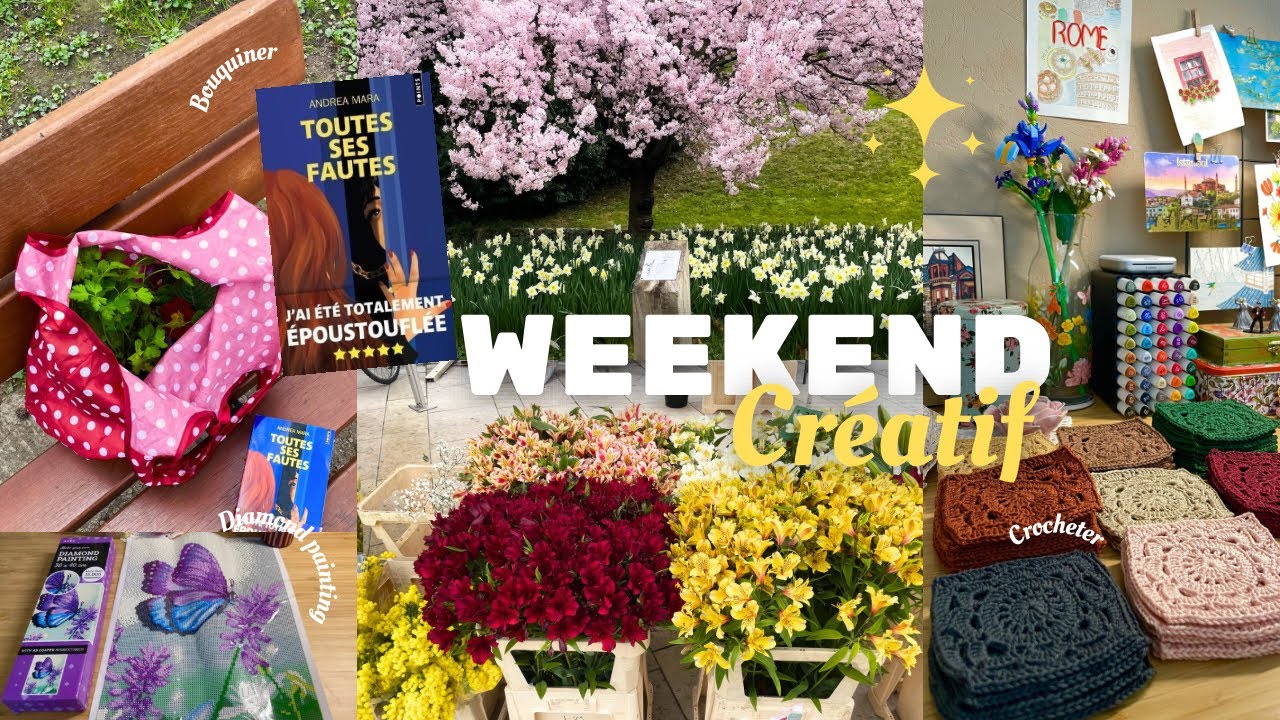 Vlog créatif | Crocheter, lire, diamond painting, etc.