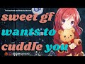 sweet girlfriend wants to cuddle you ASMR 💜 (F4A) [whispering] [rain noises] [wholesome sleep aid]