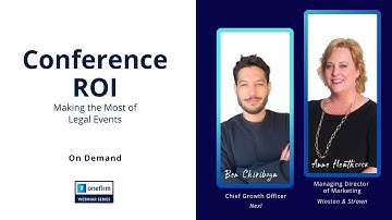 #OneFirm Webinar | Conference ROI: Making the Most of Legal Events