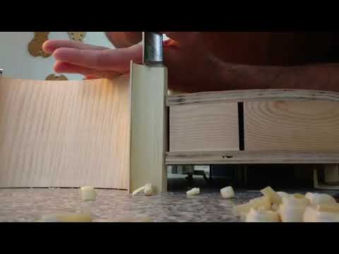 Cutting cello corner block - YouTube