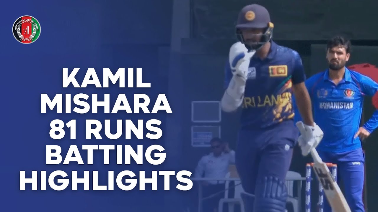 Kamil Mishara's 81 Runs Batting Highlights | AFG v SL | Explore Afghanistan Tri-Nation Series | ACB
