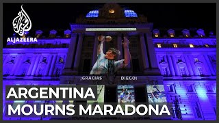 ‘He only gave us joy’: Argentinians pay tribute to Diego Maradona