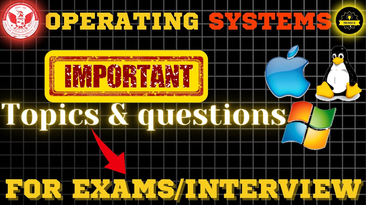 Sys Topic Image Important Operating System Topic & Questions | for Exams and Interviews ...