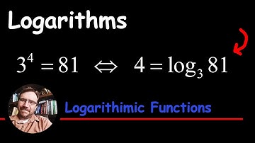 Write an Exponential 3^4=81 in Logarithmic Form (Definition of Log)