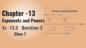 Class 7 -Question 2 Ex- 13.3- Exponents and Powers- Chapter 13 Maths Class 7- NCERT