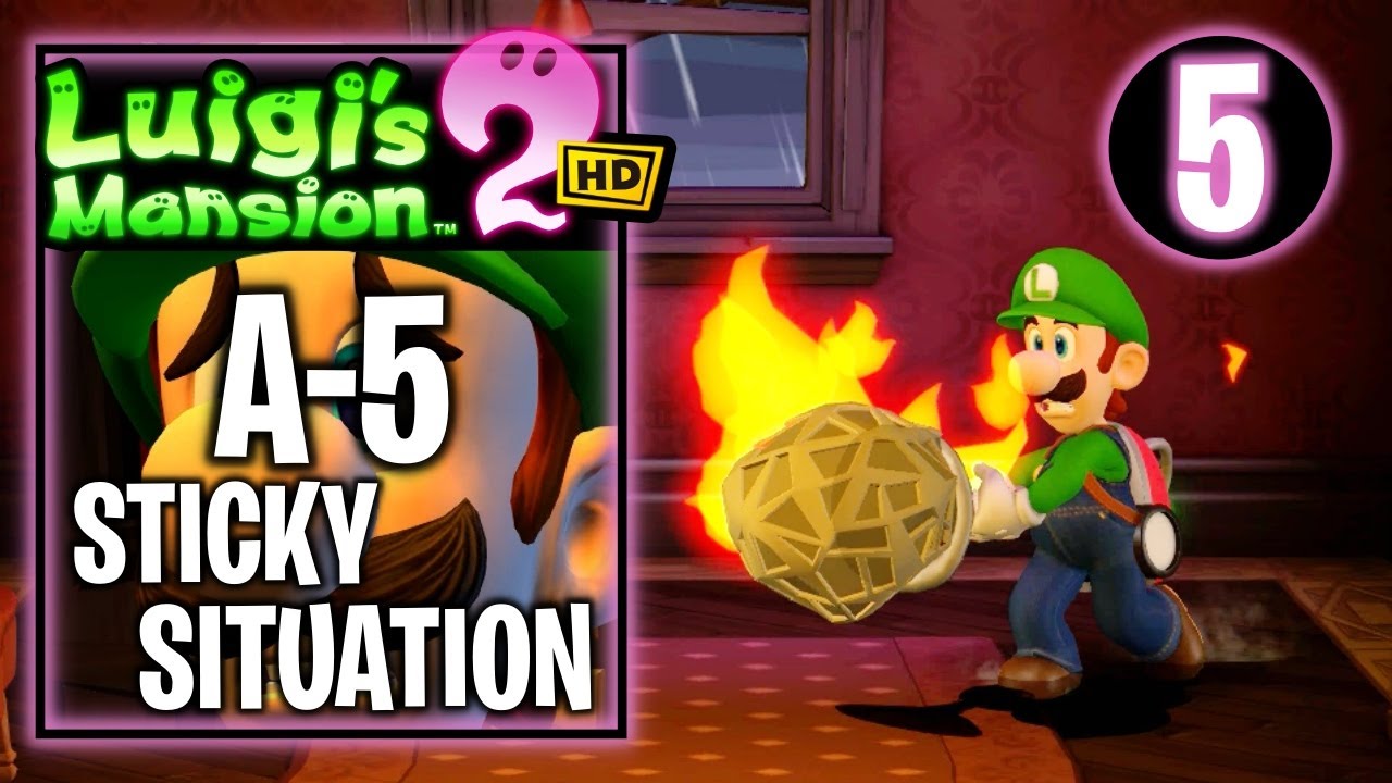 Luigi's Mansion 2 HD - A-5 Sticky Situation - Gameplay Walkthrough Part 5