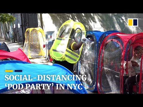 Coronavirus: New Yorkers hold social-distancing ‘pod party’ during lockdown