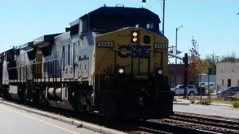[CSXT]9004 GE C40-9W[BLTC44-8W]7755 GE CW40-8 Leads F707-12 With Nice K5H Headed NB In Fay NC