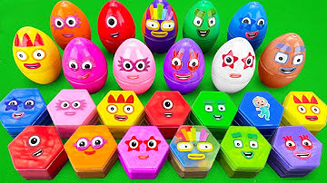 Rainbow Eggs CLAY: Finding Smiling Critters in Seashells with SLIME Coloring! Satisfying ASMR Videos