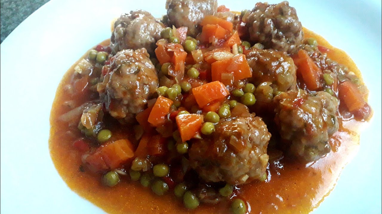 Albóndigas a la jardinera, receta de las abuelas|receta económica y fácil