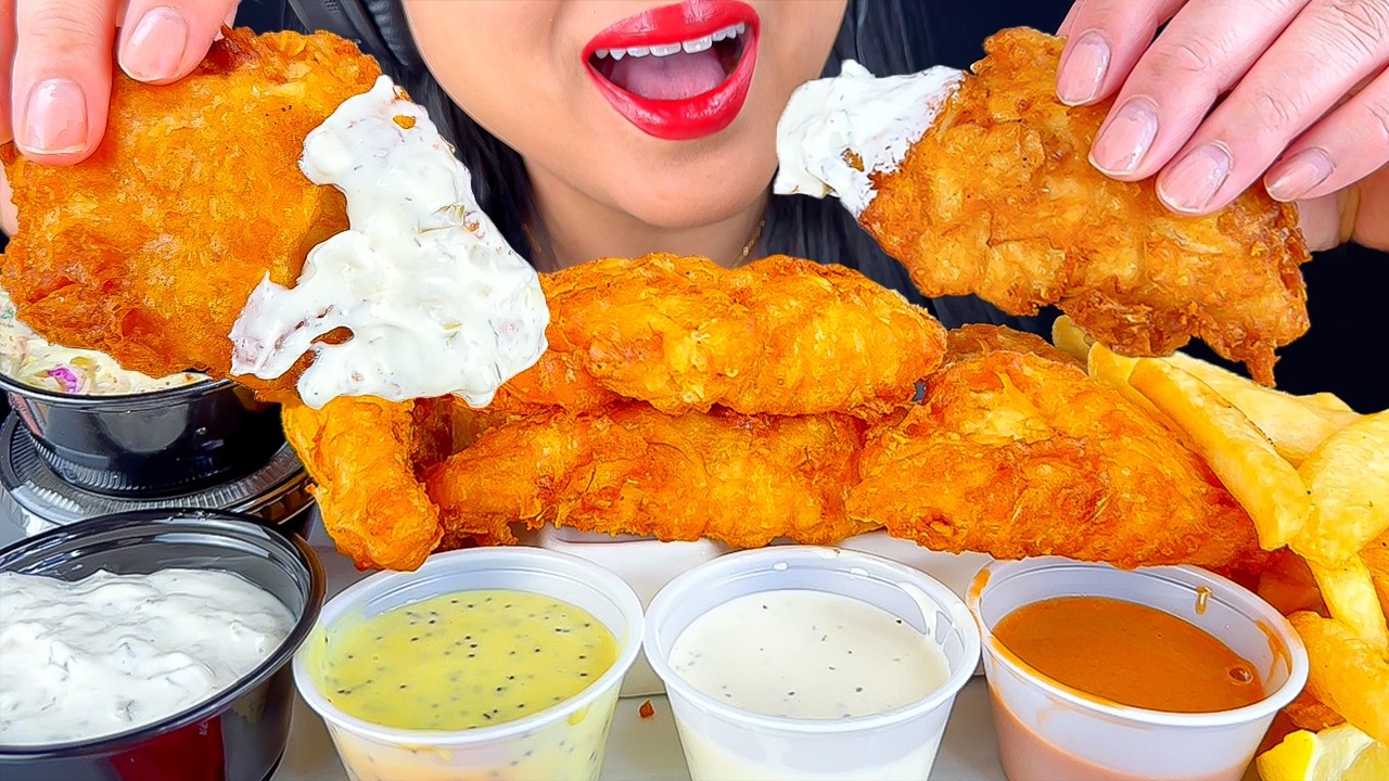 ASMR Fish And Chips【Mukbang/Eating Sounds/No Talking】
