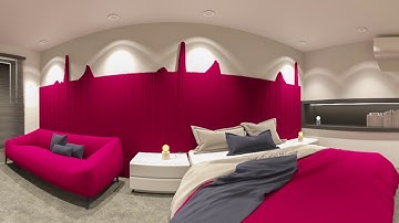 Bedroom 360 video (VR) vray 3dsmax