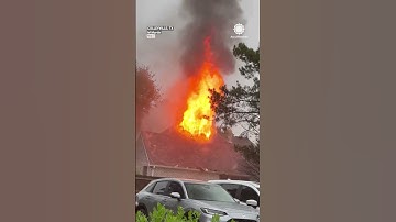 WATCH: Lightning Strikes House, Fire Erupts