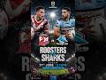 NRL Sydney Roosters v Cronulla Sharks Sunday night