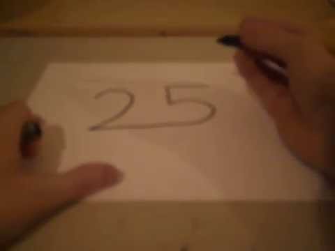 Drawing A Dog By Using The Number 25 Youtube