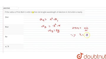 If the radius of first Bohr