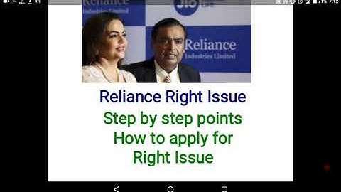 How to apply Reliance Right Issue # Step by steps points #