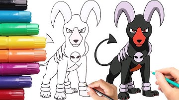 How to Draw Pokemon | Houndoom | Step by Step