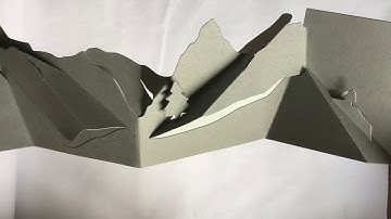 Expanding mountain range pop-up card