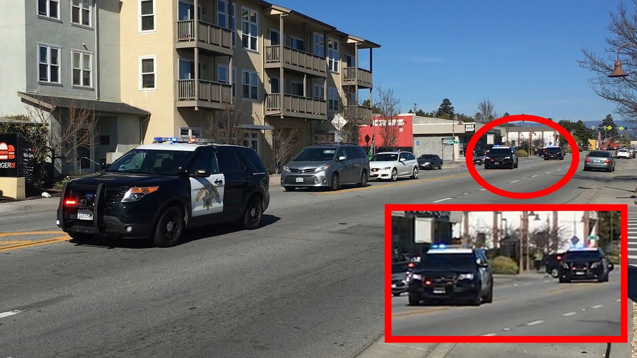 THREE in a Row! California Highway Patrol Units Responding Code 3 - YouTube