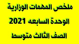 انكليزي ثالث متوسط / ملخص الوحدة السابعة كاملة / حلقة 29