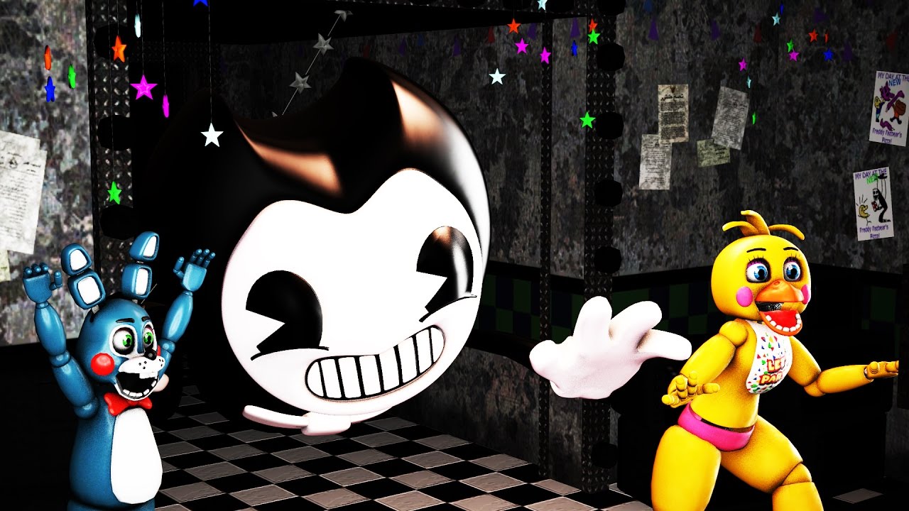 Fnaf Sfm Animatronics Vs Bendy And The Ink Machine Animation