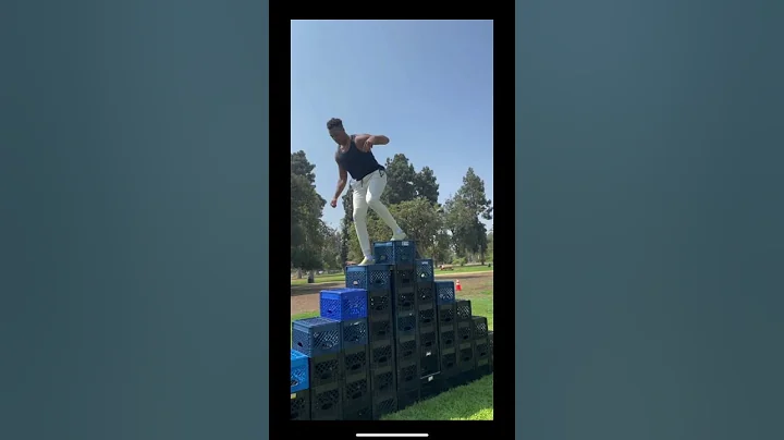 Did the crate challenge in the yeezy slides #crate...