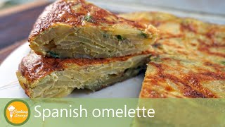 Spanish Omelette Recipe | Tortilla De Patatas Española | Spanish Omelet | Cooking Lounge