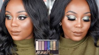 ALL DRUGSTORE Olive Green Glitter Cut Crease| Covergirl TruNaked Jewels Palette