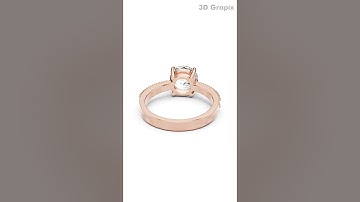Jewellery CAD Design Rendering Ring - 067 |Rose Gold | 360° Realistic View #3dgrapix #3DRendering