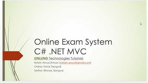 Creating Online Exam/Test System using C# .Net MVC Step by step Part 1