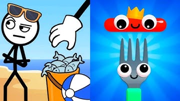 Thief Puzzle VS Fork N Sausage Max All Levels Gameplay Android,iOS NEW UPDATE