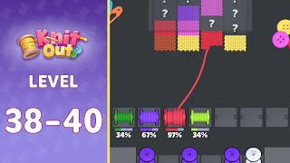 🧶 Knit Out - Levels 38, 39, 40 Walkthrough & Solution Guide | Rollic Games 🧠