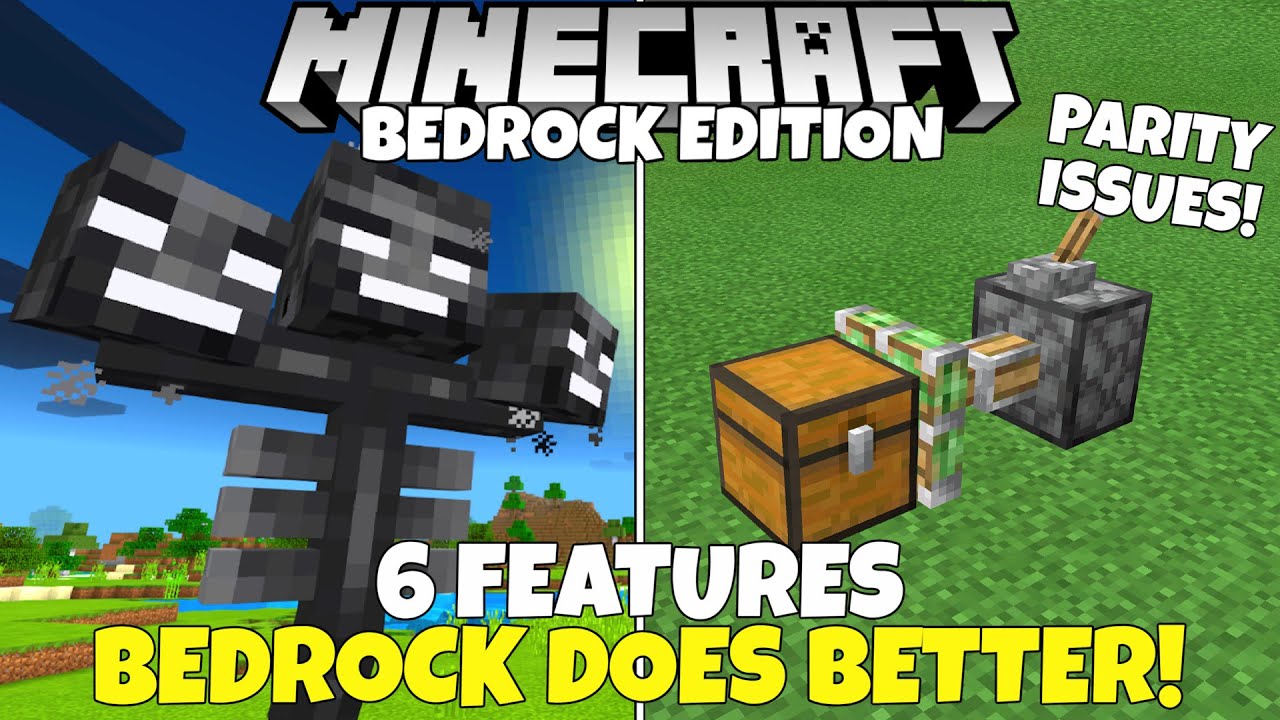 6 Minecraft Features Bedrock Does Better Than Java Edition Minecraft Parity Youtube