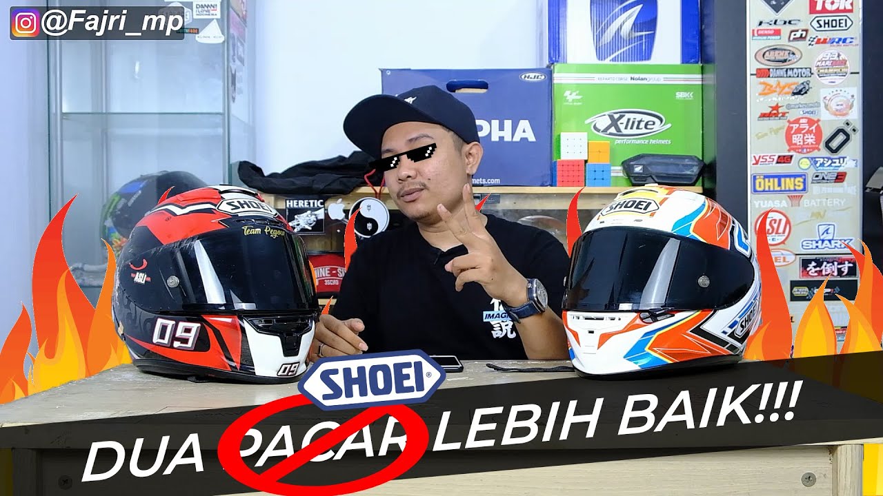 Bedanya shoei X14 dan X-Spirit 3. wow 