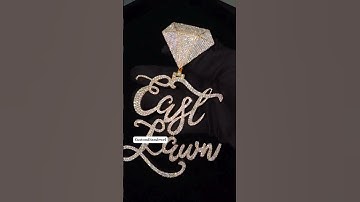 Exclusive Custom VVS Moissanite Diamond Letter Pendant #guess