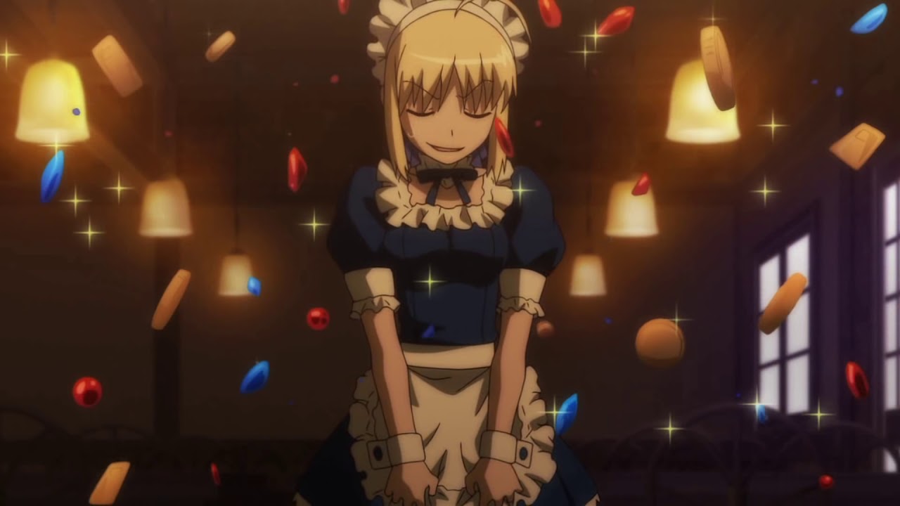 Saber Gets A Job At A Maid Cafe HD Fate Stay Night