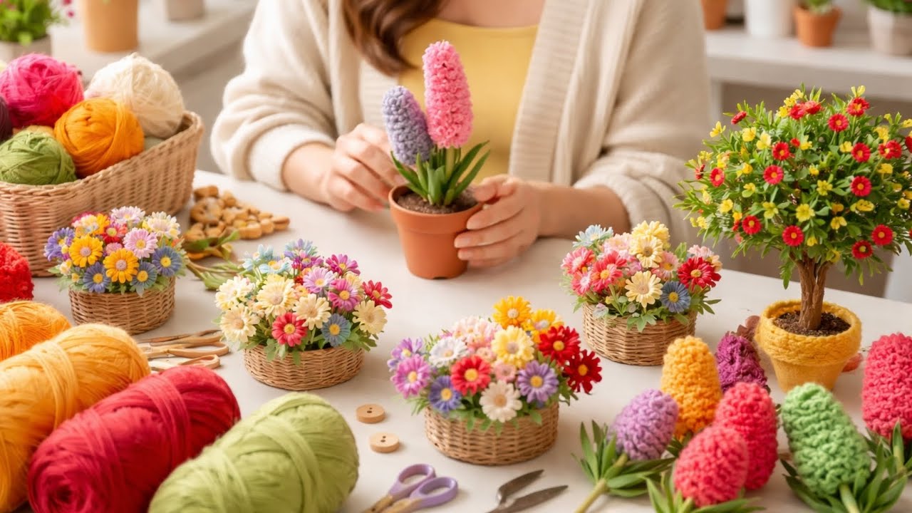 6 Amazing Yarn Tutorials Without Any Tools | Flowers & Table Runners🧶😍