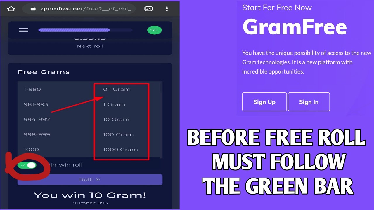 gramfree.net - Before Rolling And Earn Free Gram Know This Trick