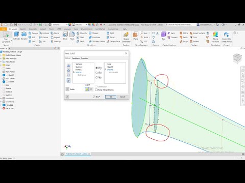 Inventor Tutorial #256 | How to fix Loft feature error