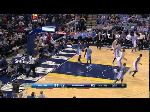 Chandler Parsons Amazing Tomahawk Dunk Nuggets Grizzlies November 8 2016 2016 17 NBA Season