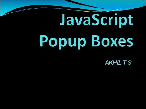 JavaScript Pop-Up Boxes | MALAYALAM CLASS