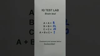 Iq test questions !Do you know the answer why 😲  98% fail #math #iq #iqtest #mathtrick #3