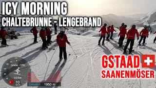 [4K] Skiing Saanenmöser, Icy Morning To Chaltebrunne & Lengebrand, Gstaad Switzerland, GoPro HERO13