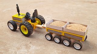 How to make Matchbox Trolley Tractor at Home - DC motor Tractor